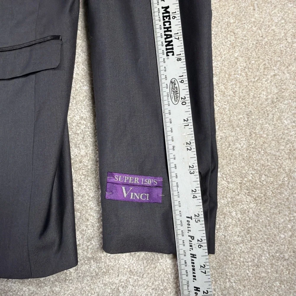 Vinci Mens Blazer‎ Zegna Tuxedo Jacket 38L Heathered Gray Formal Wedding NEW